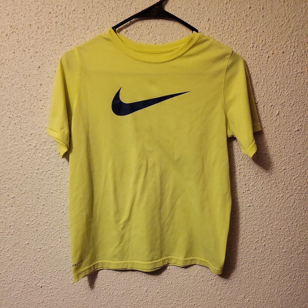 Boys Nike Dri Fit Tee Blue Swoosh Size XL